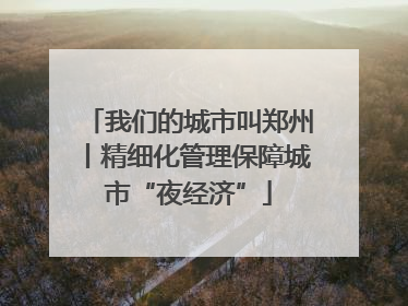 我们的城市叫郑州丨精细化管理保障城市“夜经济”