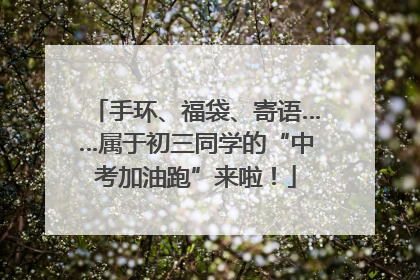 手环、福袋、寄语……属于初三同学的“中考加油跑”来啦！