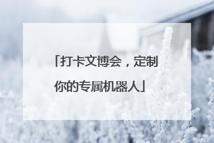 打卡文博会，定制你的专属机器人