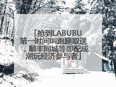 抢到LABUBU第一时间叫跑腿取送，顺丰同城等即配成潮玩经济参与者