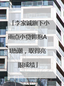 李家诚旗下小雨点小贷拥抱AI热潮，取得亮眼成绩
