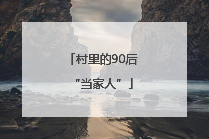 村里的90后“当家人”
