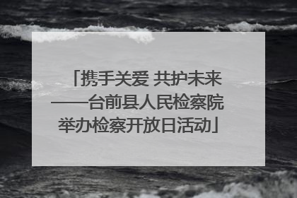 携手关爱 共护未来——台前县人民检察院举办检察开放日活动