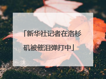 新华社记者在洛杉矶被催泪弹打中
