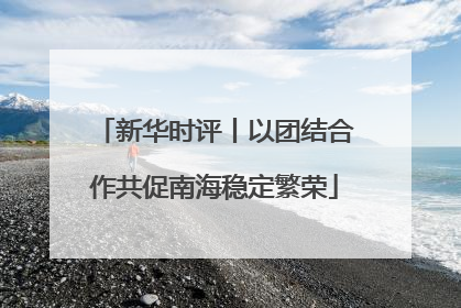 新华时评丨以团结合作共促南海稳定繁荣