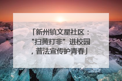 新州镇文星社区：“扫黄打非”进校园，普法宣传护青春