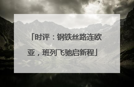 时评：钢铁丝路连欧亚，班列飞驰启新程