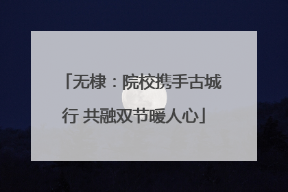 无棣：院校携手古城行 共融双节暖人心