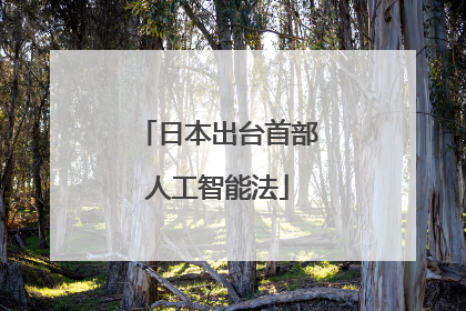 日本出台首部人工智能法