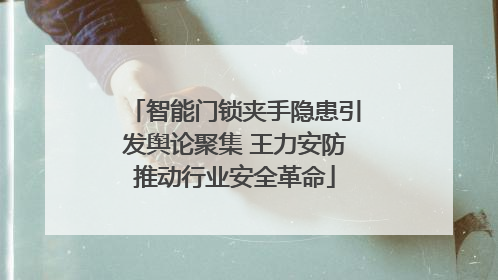 智能门锁夹手隐患引发舆论聚集 王力安防推动行业安全革命
