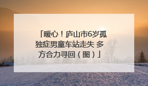 暖心！庐山市6岁孤独症男童车站走失 多方合力寻回（图）