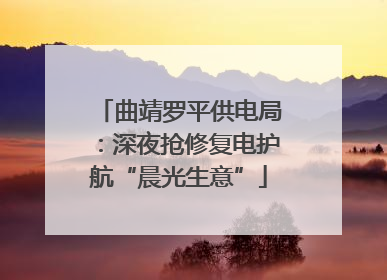 曲靖罗平供电局：深夜抢修复电护航“晨光生意”
