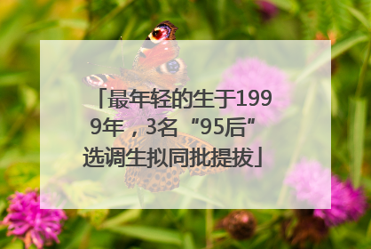 最年轻的生于1999年，3名“95后”选调生拟同批提拔