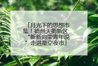 月光下的思想市集！德州天衢新区“新新向荣青年说”走进星空夜市