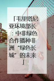 毛里塔尼亚环境部长：中非绿色合作播种非洲“绿色长城”的未来