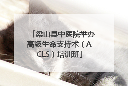 梁山县中医院举办高级生命支持术（ACLS）培训班