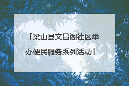 梁山县文昌阁社区举办便民服务系列活动