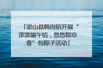 梁山县韩岗镇开展“浓浓端午情，悠悠粽意香”包粽子活动