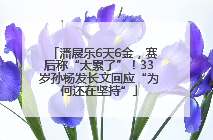 潘展乐6天6金，赛后称“太累了”！33岁孙杨发长文回应“为何还在坚持”