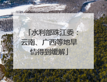 水利部珠江委：云南、广西等地旱情得到缓解