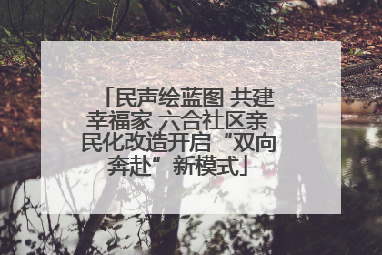 民声绘蓝图 共建幸福家 六合社区亲民化改造开启“双向奔赴”新模式