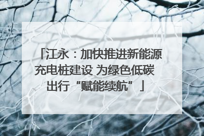 江永：加快推进新能源充电桩建设 为绿色低碳出行“赋能续航”