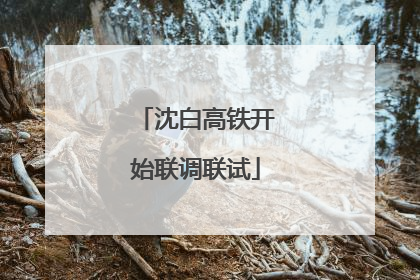沈白高铁开始联调联试