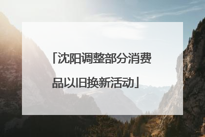 沈阳调整部分消费品以旧换新活动