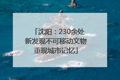 沈阳：230余处新发现不可移动文物重现城市记忆