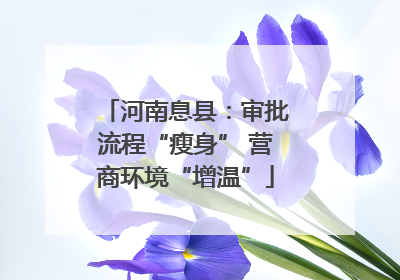 河南息县：审批流程“瘦身” 营商环境“增温”