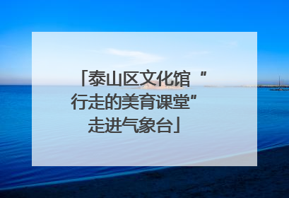 泰山区文化馆“行走的美育课堂”走进气象台