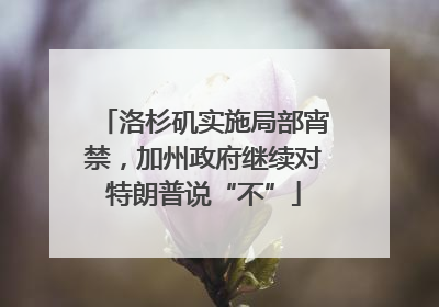 洛杉矶实施局部宵禁，加州政府继续对特朗普说“不”