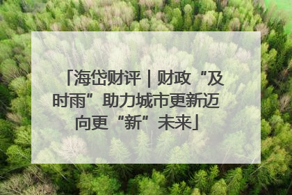 海岱财评｜财政“及时雨”助力城市更新迈向更“新”未来