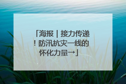 海报｜接力传递！防汛抗灾一线的怀化力量→