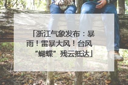 浙江气象发布：暴雨！雷暴大风！台风“蝴蝶”残云抵达
