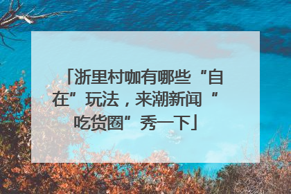 浙里村咖有哪些“自在”玩法，来潮新闻“吃货圈”秀一下