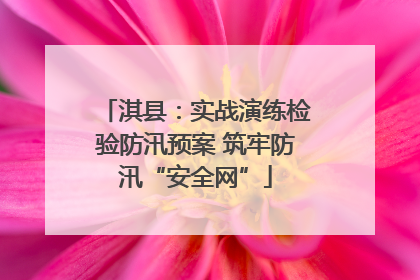 淇县：实战演练检验防汛预案 筑牢防汛“安全网”
