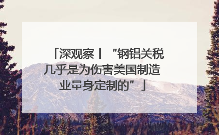 深观察丨“钢铝关税几乎是为伤害美国制造业量身定制的”