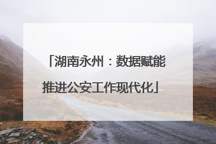 湖南永州：数据赋能推进公安工作现代化