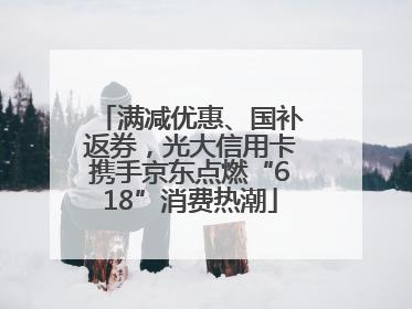 满减优惠、国补返券，光大信用卡携手京东点燃“618”消费热潮