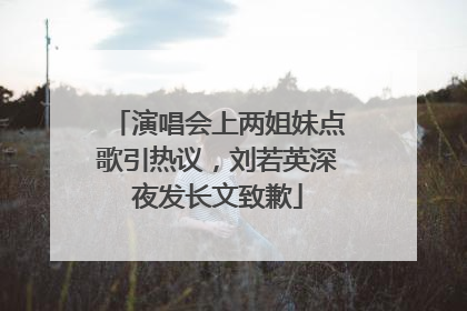 演唱会上两姐妹点歌引热议，刘若英深夜发长文致歉