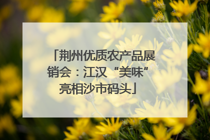 荆州优质农产品展销会：江汉“美味”亮相沙市码头