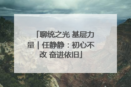 聊统之光 基层力量｜任静静：初心不改 奋进依旧