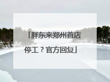 胖东来郑州首店停工？官方回复