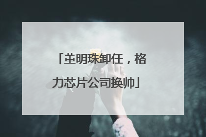 董明珠卸任，格力芯片公司换帅