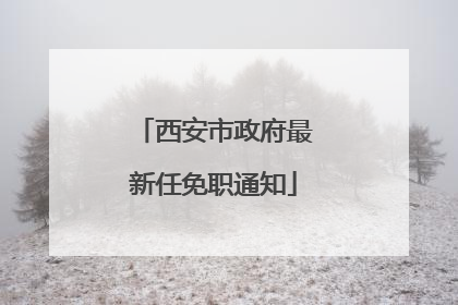 西安市政府最新任免职通知