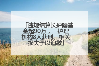 违规结算长护险基金超90万，一护理机构8人获刑、相关损失予以追缴