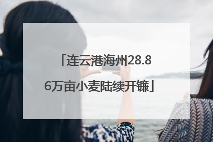连云港海州28.86万亩小麦陆续开镰