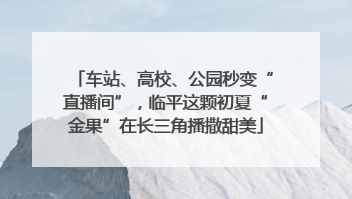 车站、高校、公园秒变“直播间”，临平这颗初夏“金果”在长三角播撒甜美
