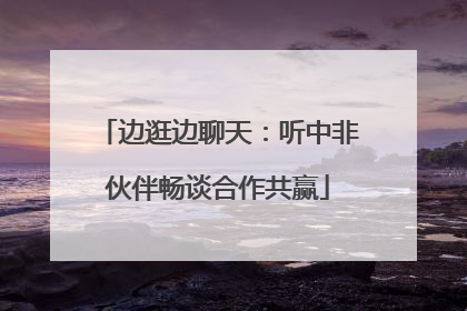 边逛边聊天：听中非伙伴畅谈合作共赢